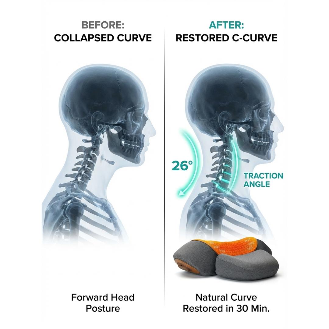 The Original 3 in 1 Electric Cervical Pillow With Spinal Heat Pulse Therapy