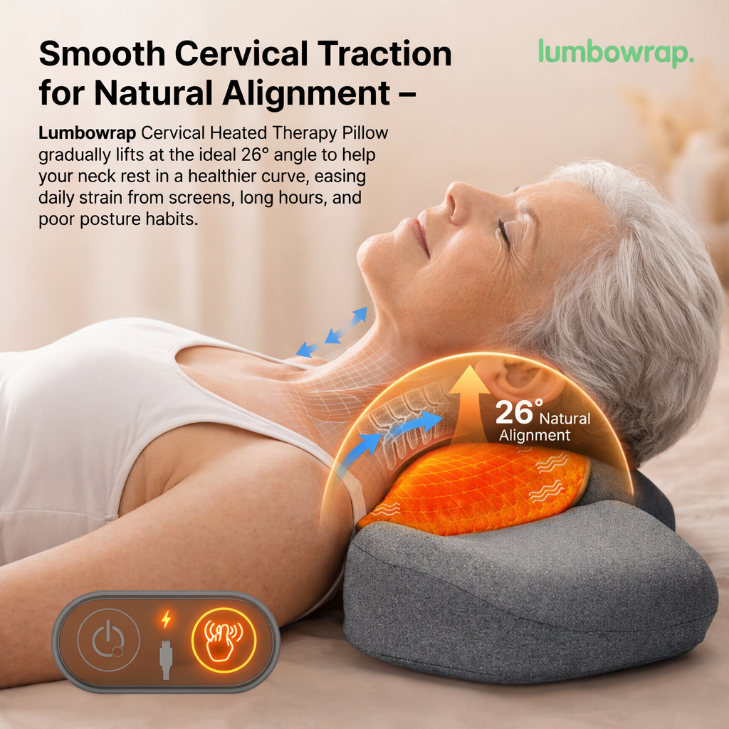The Original 3 in 1 Electric Cervical Pillow With Spinal Heat Pulse Therapy