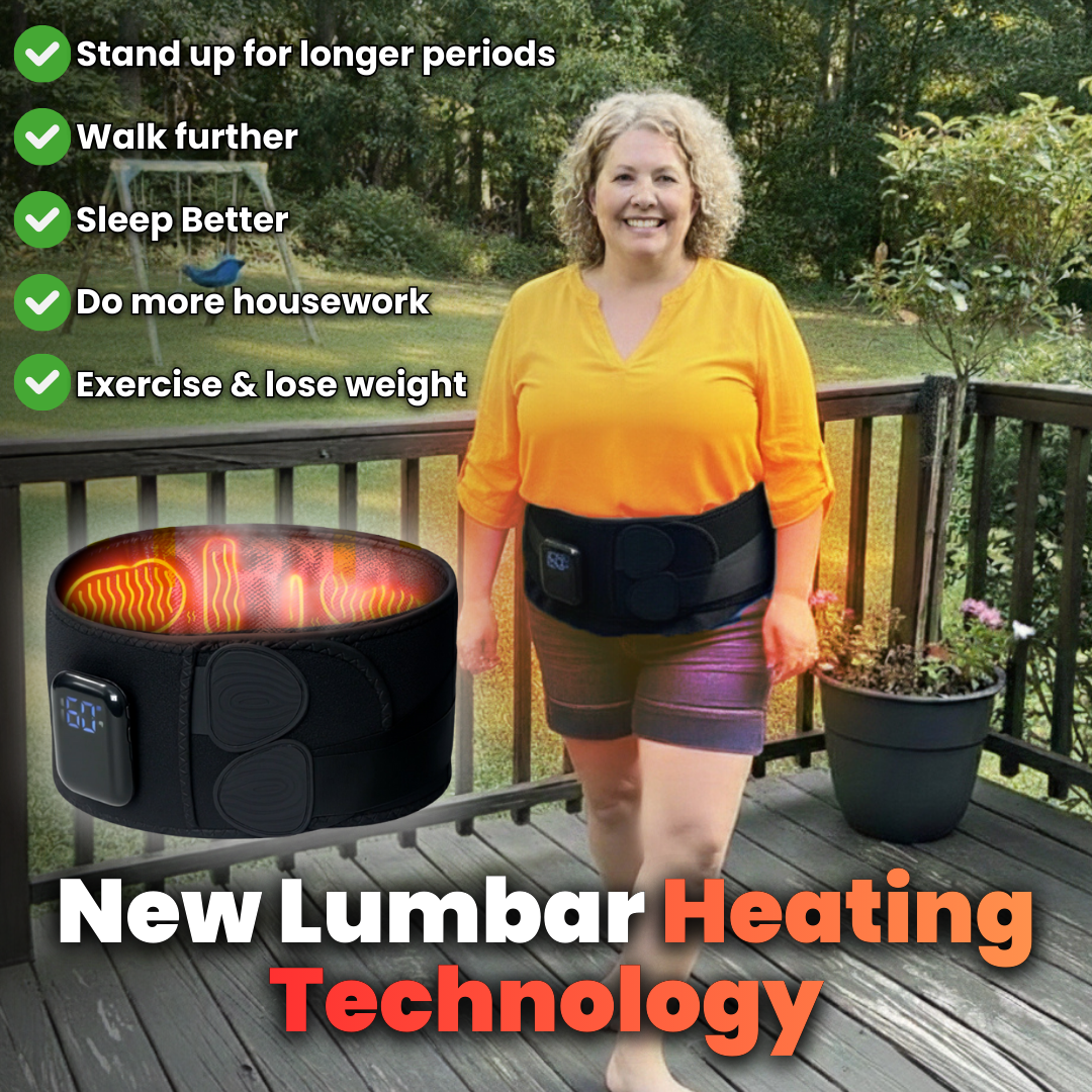 Heated Rechargeable & Cordless Lower Back Brace With Vibration – Lumbowrap