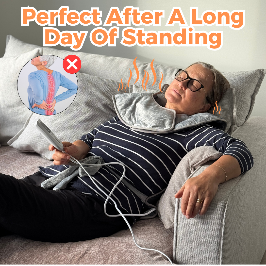 Lumbowrap® - The Weighted Back & Shoulders Heating Pad With New Heat-Relief 2.0 Technology