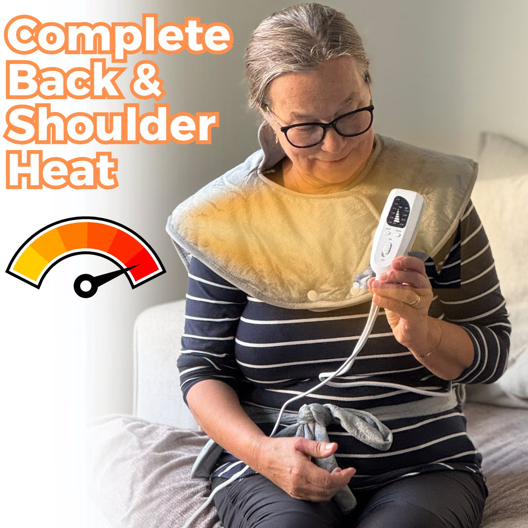 Lumbowrap® - The Weighted Back & Shoulders Heating Pad With New Heat-Relief 2.0 Technology