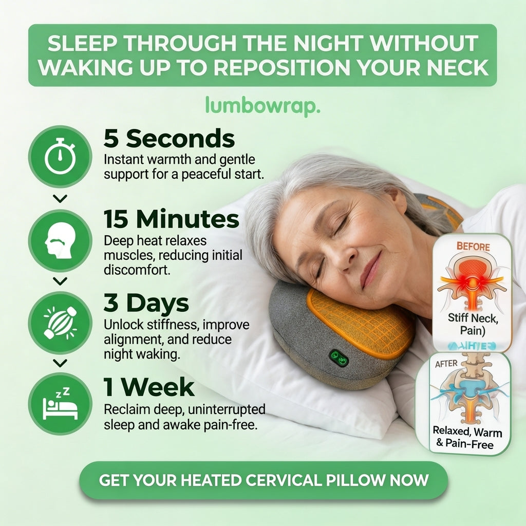 The Original 3 in 1 Electric Cervical Pillow With Spinal Heat Pulse Therapy