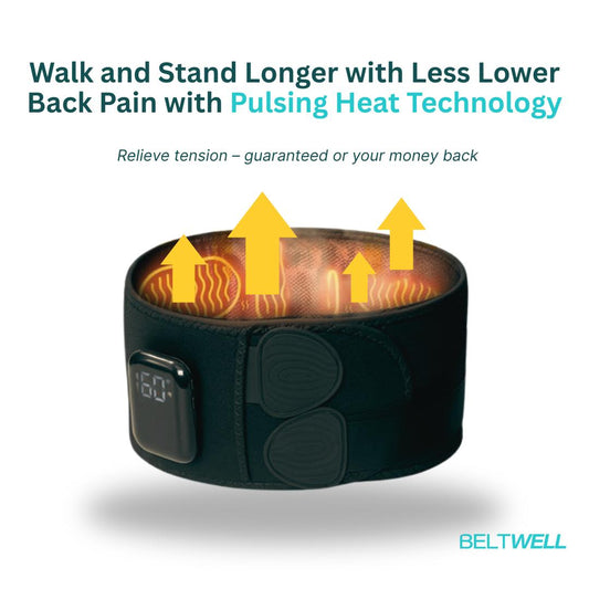 Heated Rechargeable & Cordless Lower Back Brace With Vibration