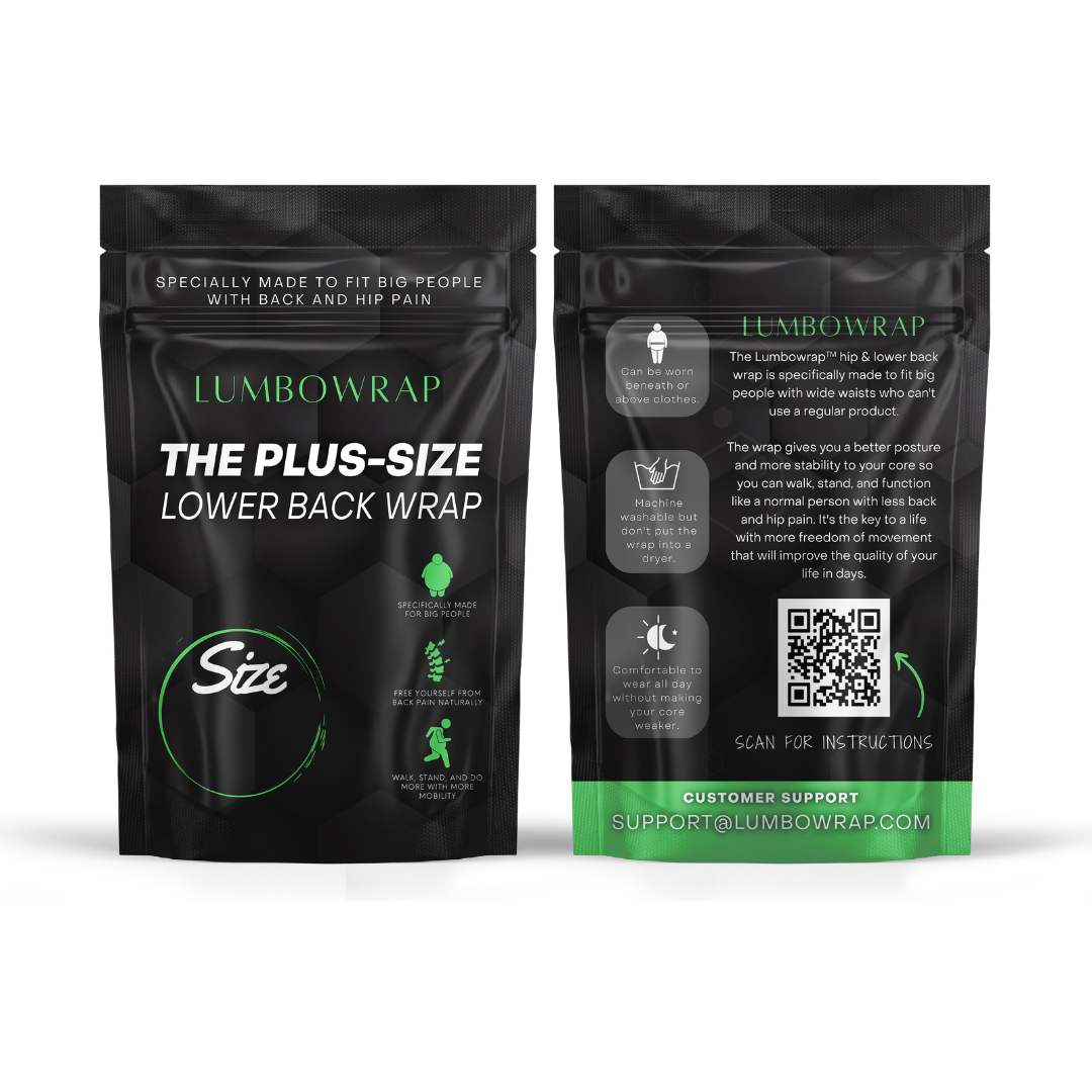 Lumbowrap® - The Complete Hip & Lower Back Wrap For Easier Walking & Standing (Spinal Stenosis, Sciatica, Lower Back Pain)